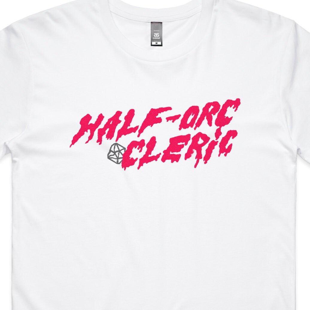 Half-Orc Cleric T-Shirt - Dungeons & Dragons Inspired RPG Apparel - Stealth Check Co