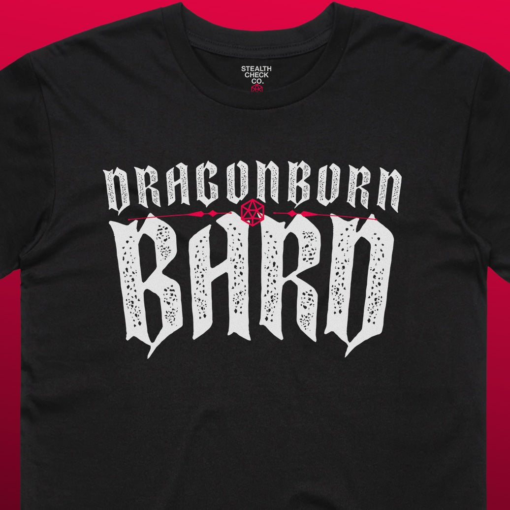 Dragonborn Bard T - Shirt – Dungeons & Dragons Inspired RPG Apparel - Stealth Check Co