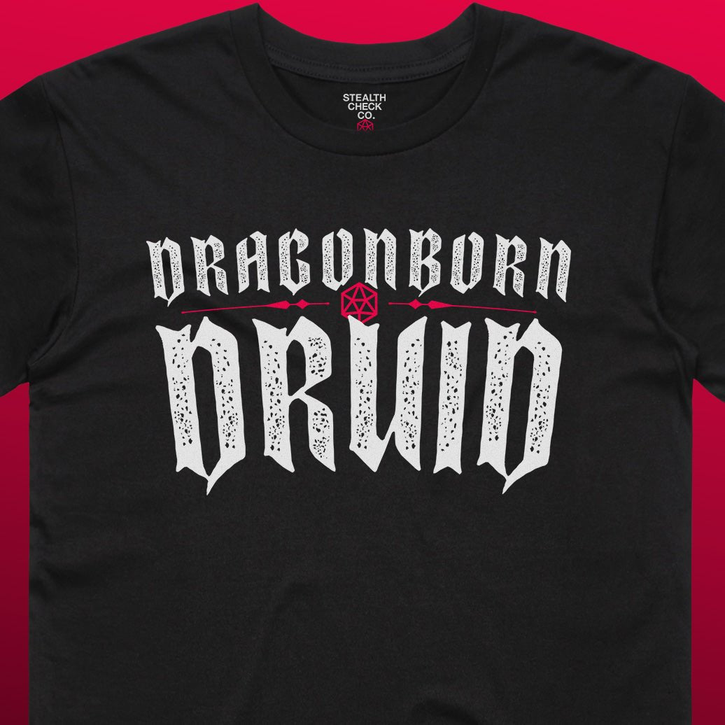 Dragonborn Druid T - Shirt – Dungeons & Dragons Inspired RPG Apparel - Stealth Check Co