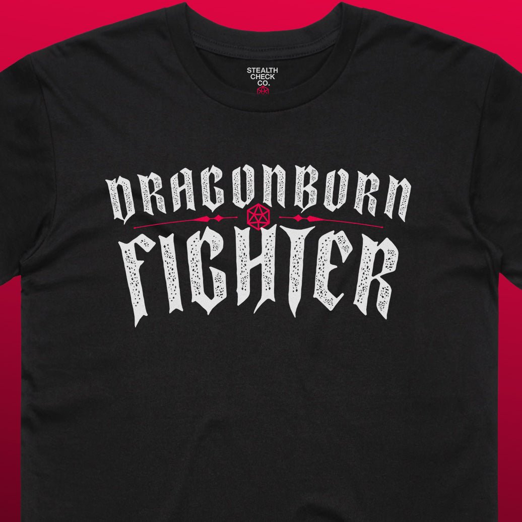 Dragonborn Fighter T - Shirt – Dungeons & Dragons Inspired RPG Apparel - Stealth Check Co