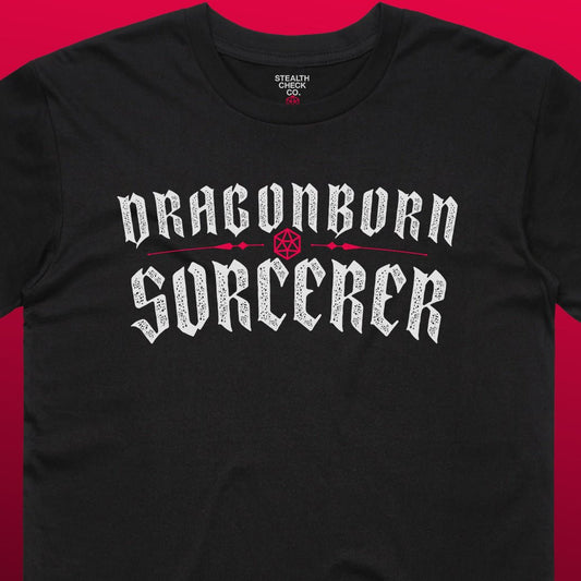 Dragonborn Sorcerer T - Shirt – Dungeons & Dragons Inspired RPG Apparel - Stealth Check Co