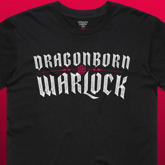 Dragonborn Warlock T - Shirt – Dungeons & Dragons Inspired RPG Apparel - Stealth Check Co