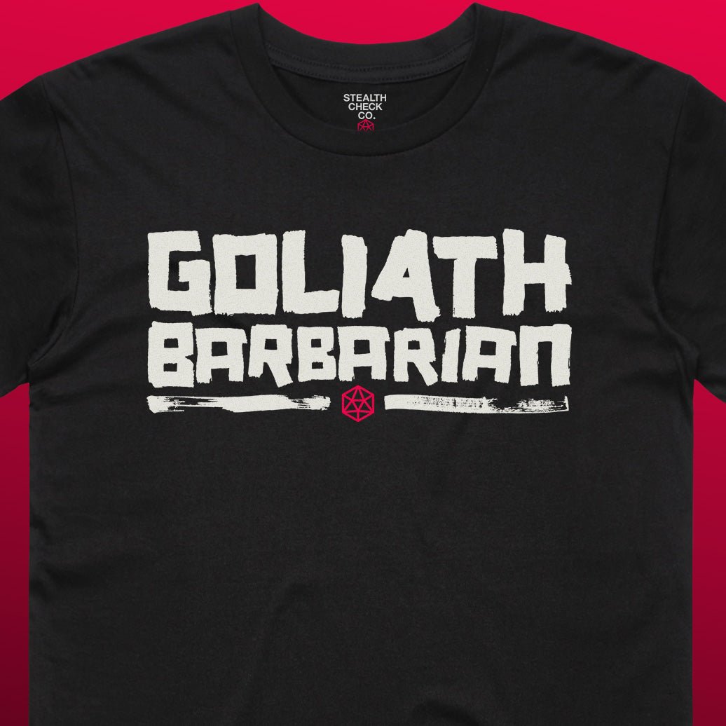 Goliath Barbarian T - Shirt – Dungeons & Dragons Inspired RPG Apparel - Stealth Check Co