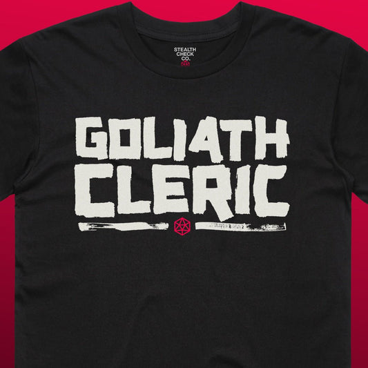 Goliath Cleric T - Shirt – Dungeons & Dragons Inspired RPG Apparel - Stealth Check Co