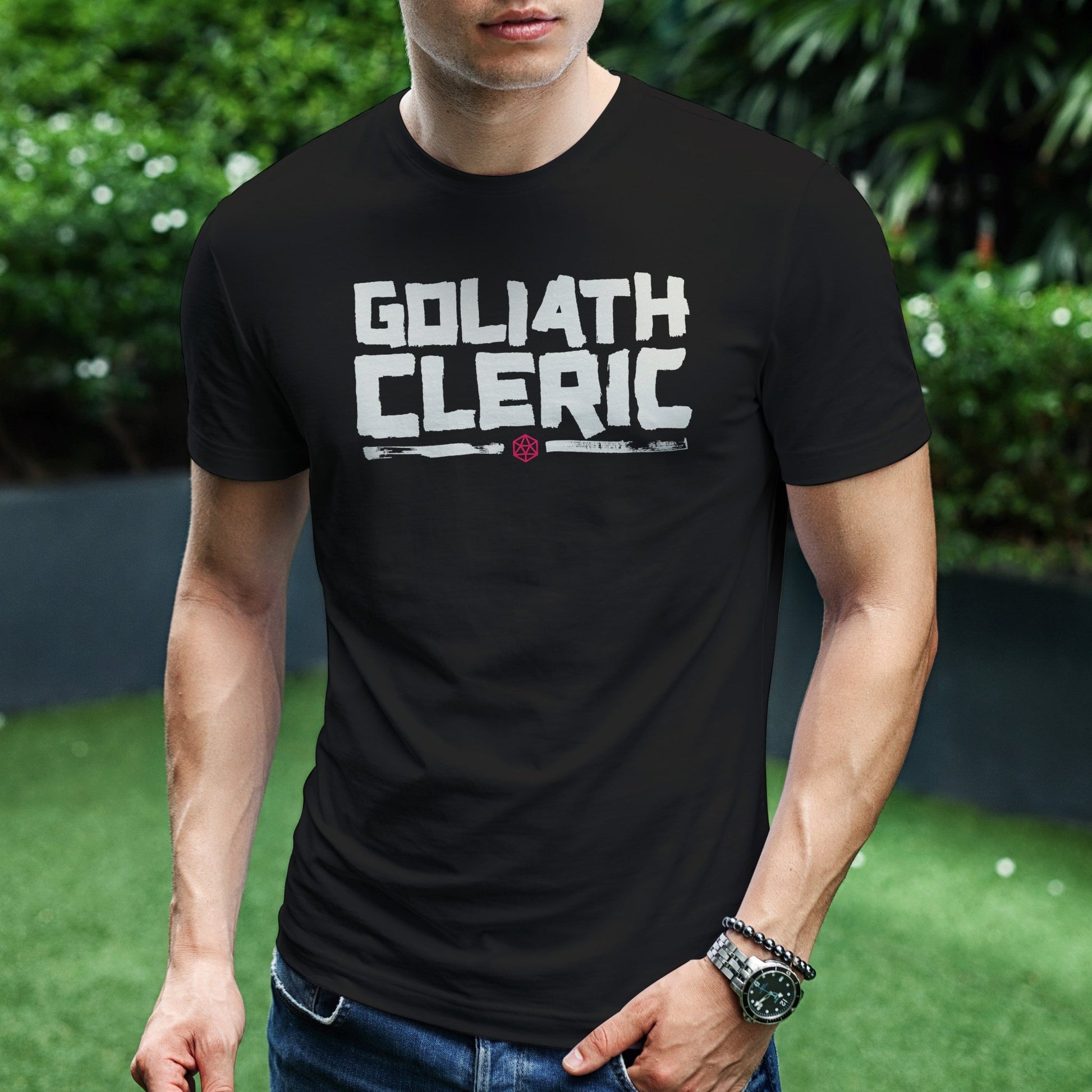 Goliath Cleric T - Shirt – Dungeons & Dragons Inspired RPG Apparel - Stealth Check Co