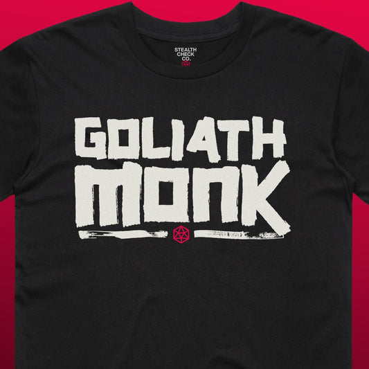 Goliath Monk T - Shirt – Dungeons & Dragons Inspired RPG Apparel - Stealth Check Co