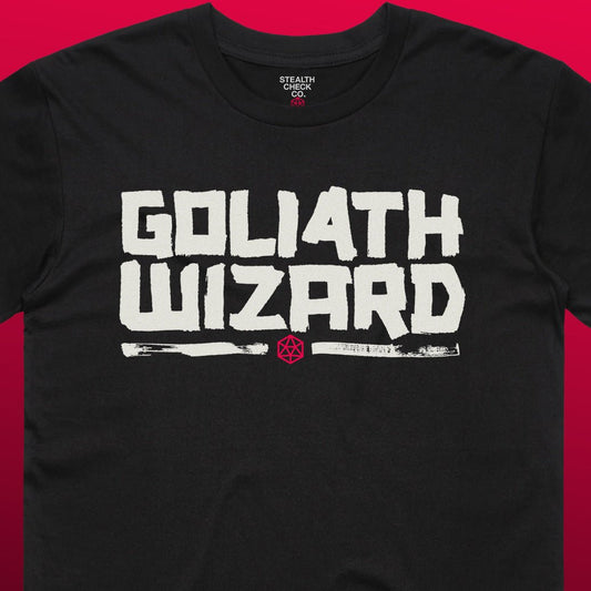 Goliath Wizard T - Shirt – Dungeons & Dragons Inspired RPG Apparel - Stealth Check Co