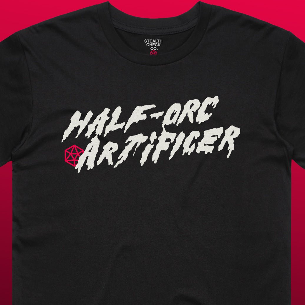 Half - Orc Artificer T - Shirt - Dungeons & Dragons Inspired RPG Apparel - Stealth Check Co