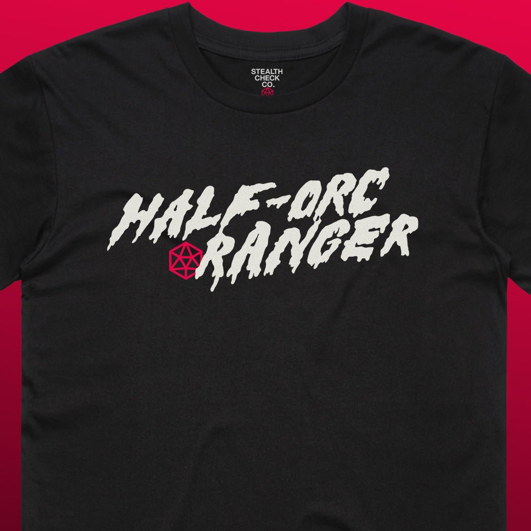 Half - Orc Ranger T - Shirt - Dungeons & Dragons Inspired RPG Apparel - Stealth Check Co