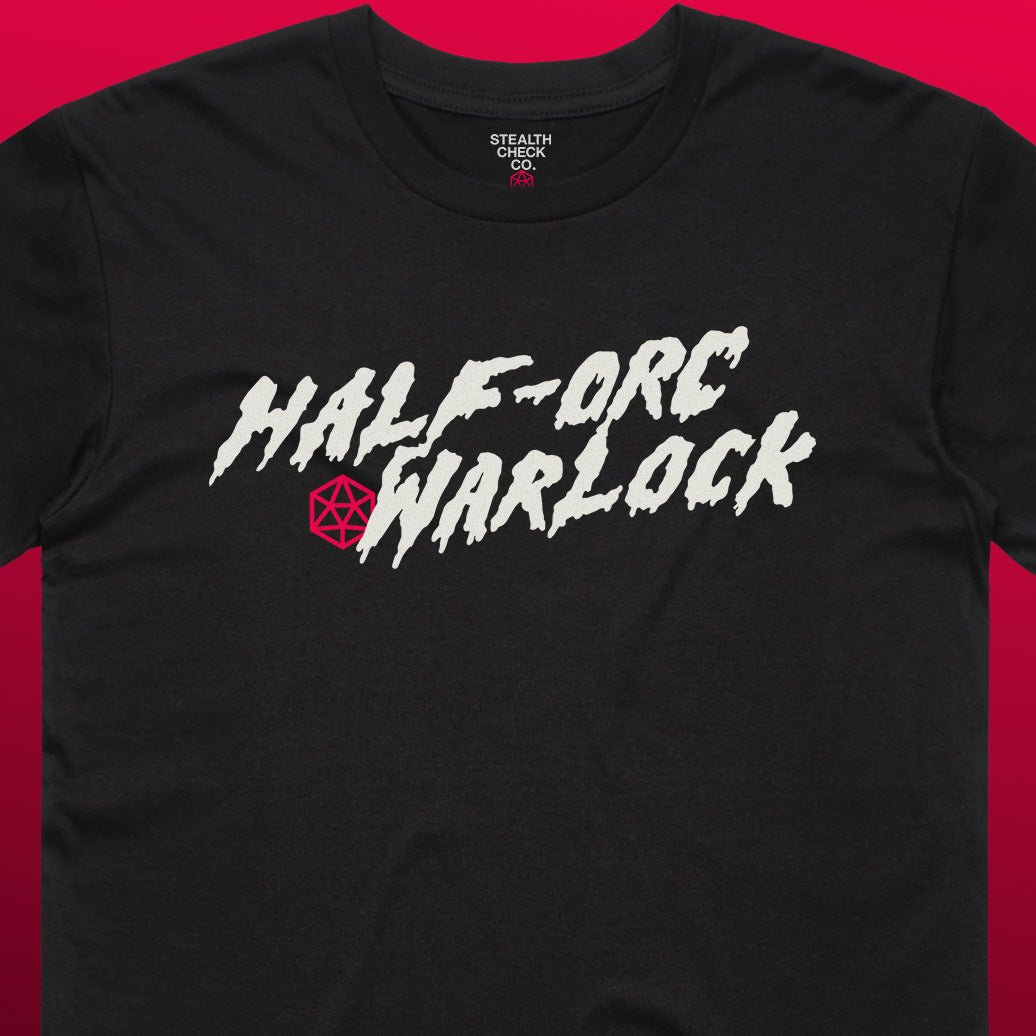 Half - Orc Warlock T - Shirt - Dungeons & Dragons Inspired RPG Apparel - Stealth Check Co