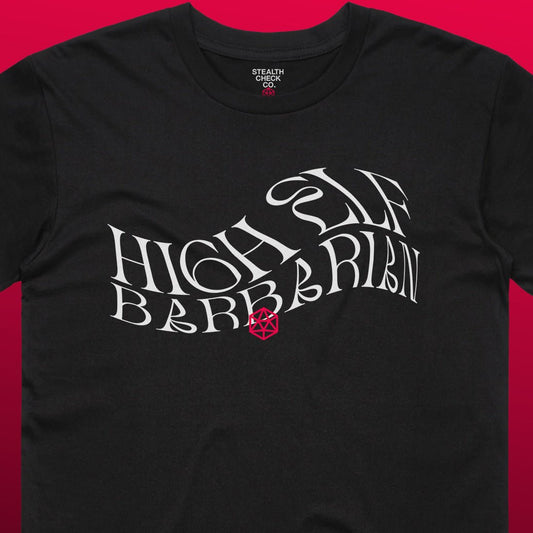 High Elf Barbarian T - Shirt – Dungeons & Dragons Inspired RPG Apparel - Stealth Check Co