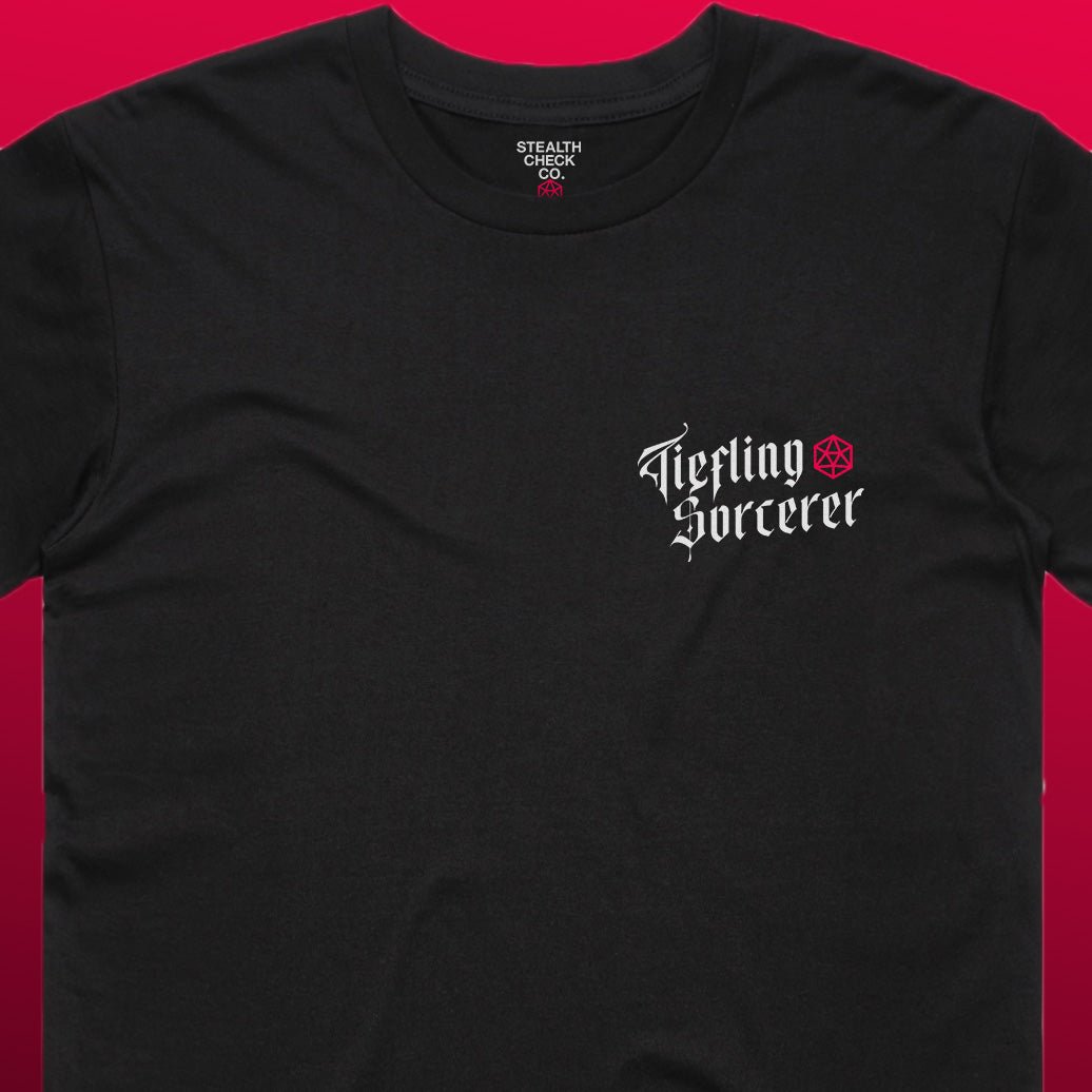 Tiefling Sorcerer TTRPG Shirt | DnD - Inspired Character Gear - Stealth Check Co