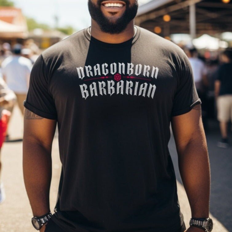 Dragonborn Barbarian T-Shirt – Dungeons & Dragons Inspired RPG Apparel - Stealth Check Co