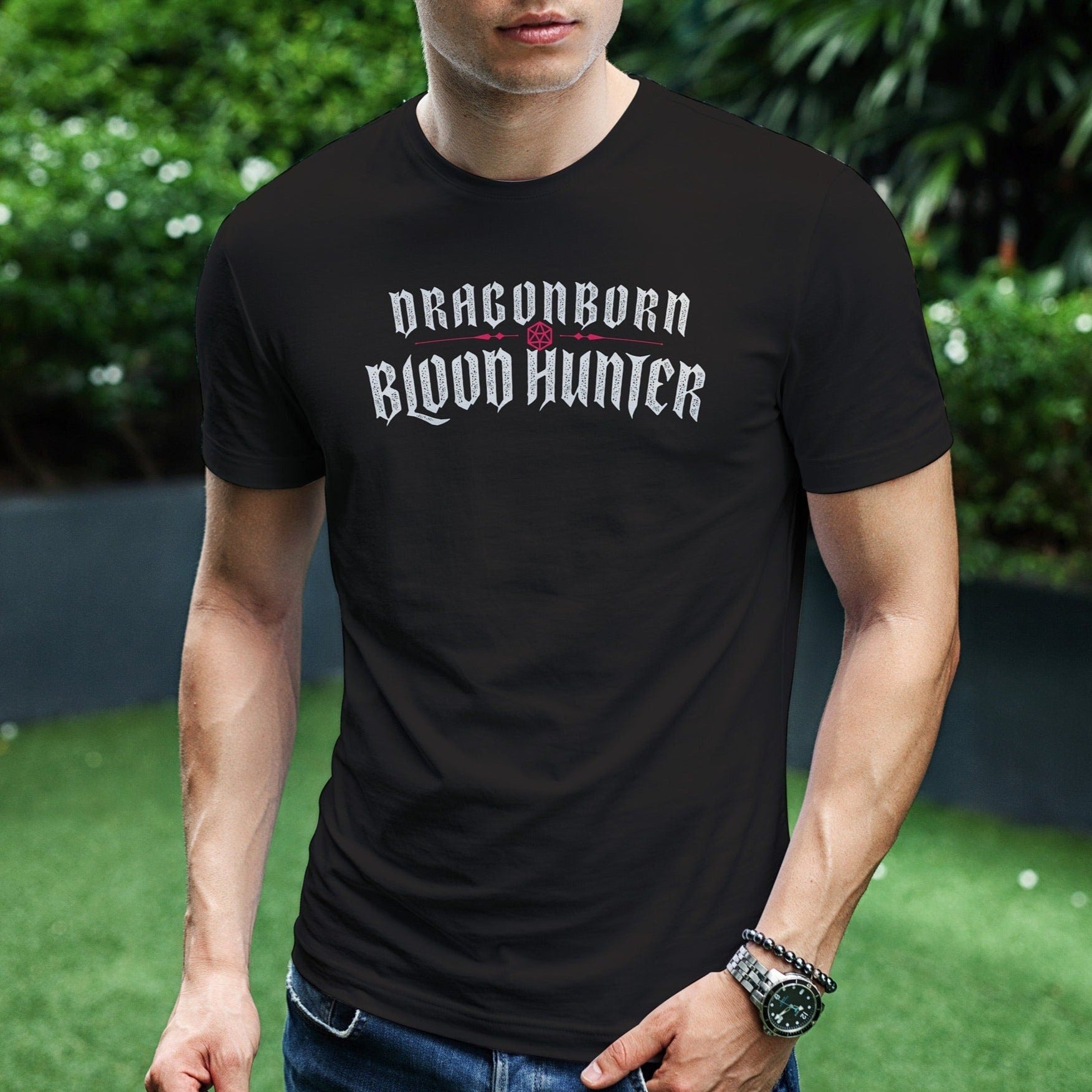 Dragonborn Blood Hunter T-Shirt – Dungeons & Dragons Inspired RPG Apparel - Stealth Check Co