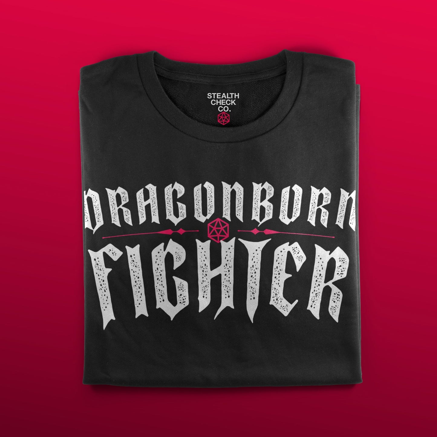 Dragonborn Fighter T-Shirt – Dungeons & Dragons Inspired RPG Apparel - Stealth Check Co