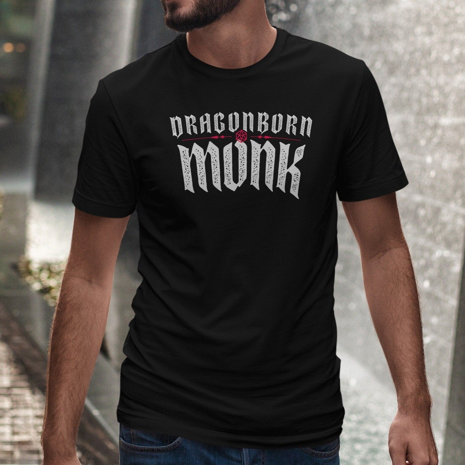 Dragonborn Monk T-Shirt – Dungeons & Dragons Inspired RPG Apparel - Stealth Check Co