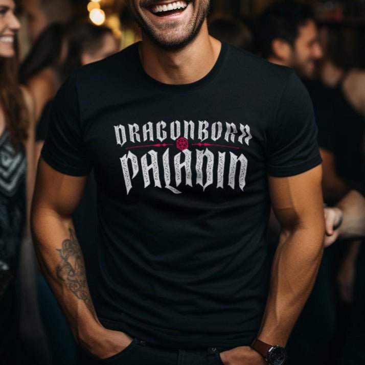 Dragonborn Paladin T-Shirt – Dungeons & Dragons Inspired RPG Apparel - Stealth Check Co