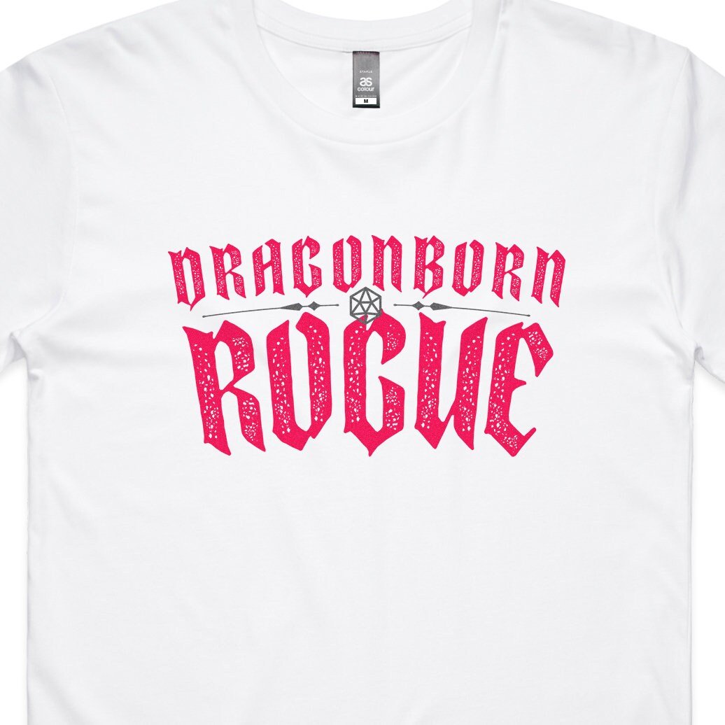 Dragonborn Rogue T-Shirt – Dungeons & Dragons Inspired RPG Apparel - Stealth Check Co