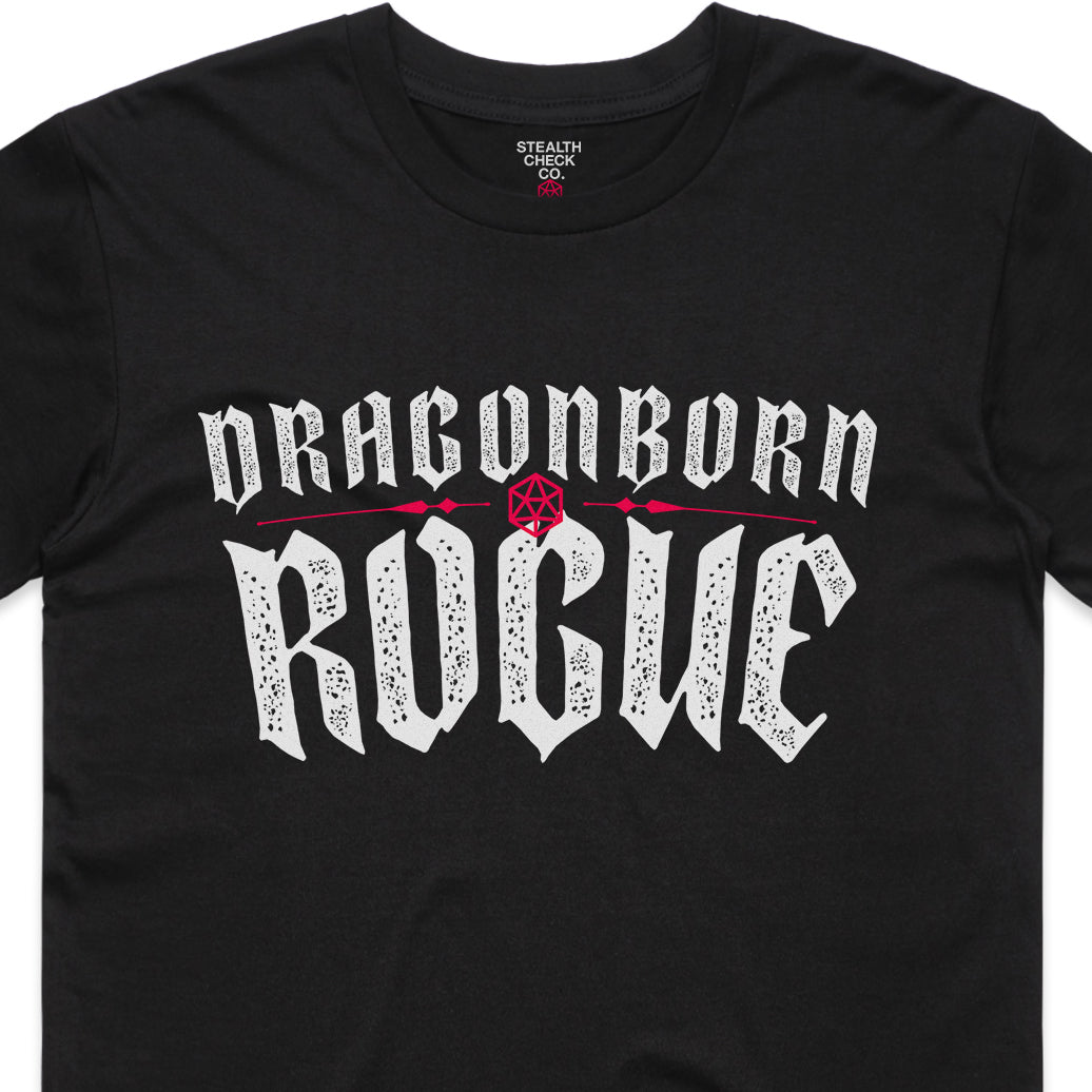 Dragonborn Rogue T-Shirt – Dungeons & Dragons Inspired RPG Apparel - Stealth Check Co