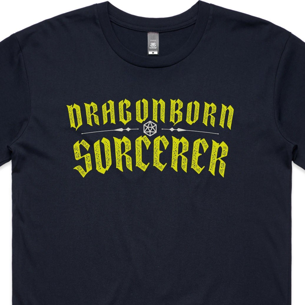 Dragonborn Sorcerer T-Shirt – Dungeons & Dragons Inspired RPG Apparel - Stealth Check Co