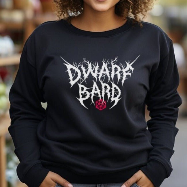 Dwarf Bard Crew Sweater – Dungeons & Dragons Inspired RPG Apparel - Stealth Check Co