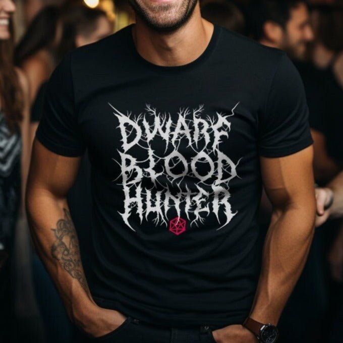 Dwarf Blood Hunter T-Shirt – Dungeons & Dragons Inspired RPG Apparel - Stealth Check Co