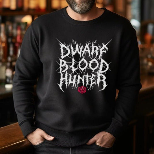 Dwarf BloodHunter Crew Sweater – Dungeons & Dragons Inspired RPG Apparel - Stealth Check Co