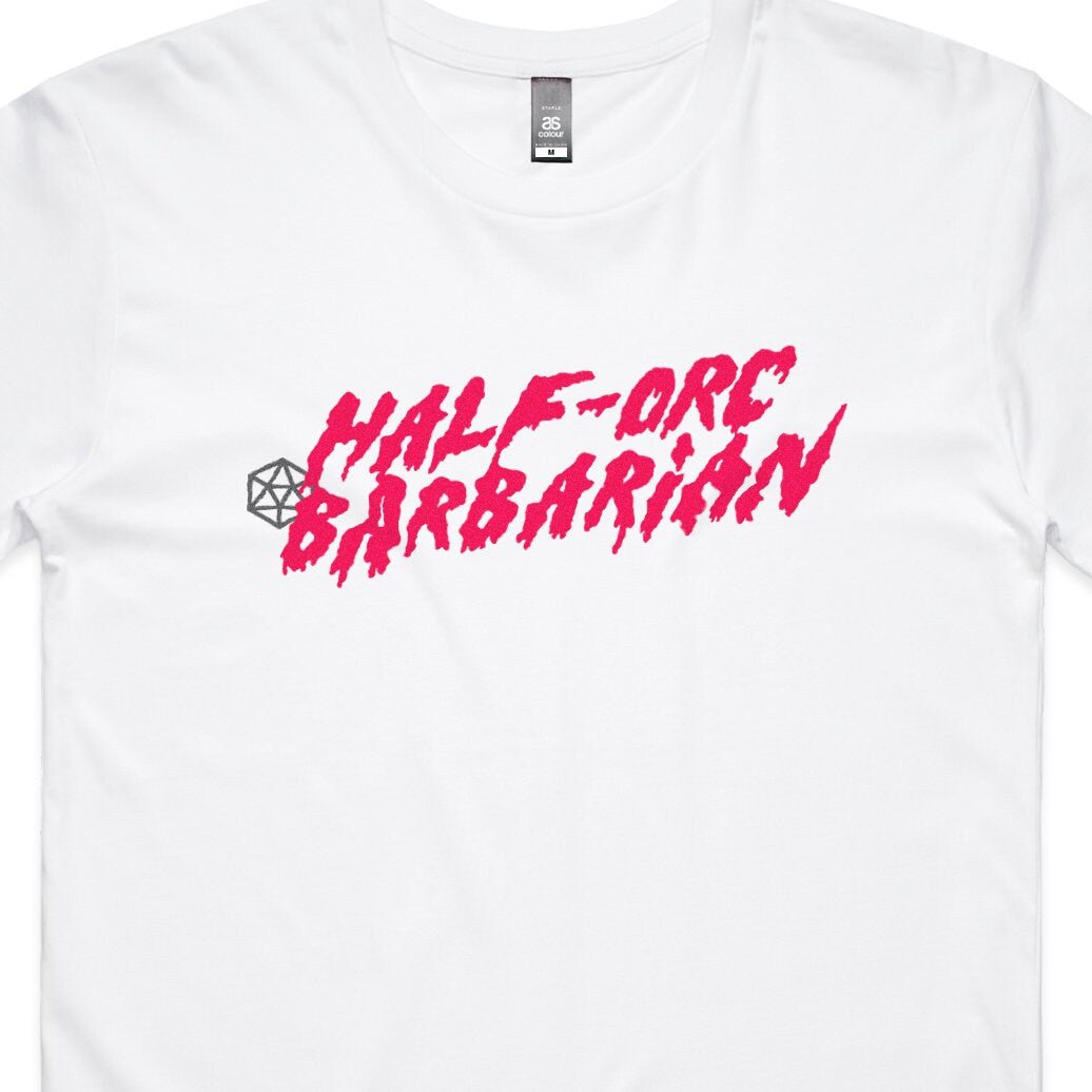 Half-Orc Barbarian T-Shirt - Dungeons & Dragons Inspired RPG Apparel - Stealth Check Co