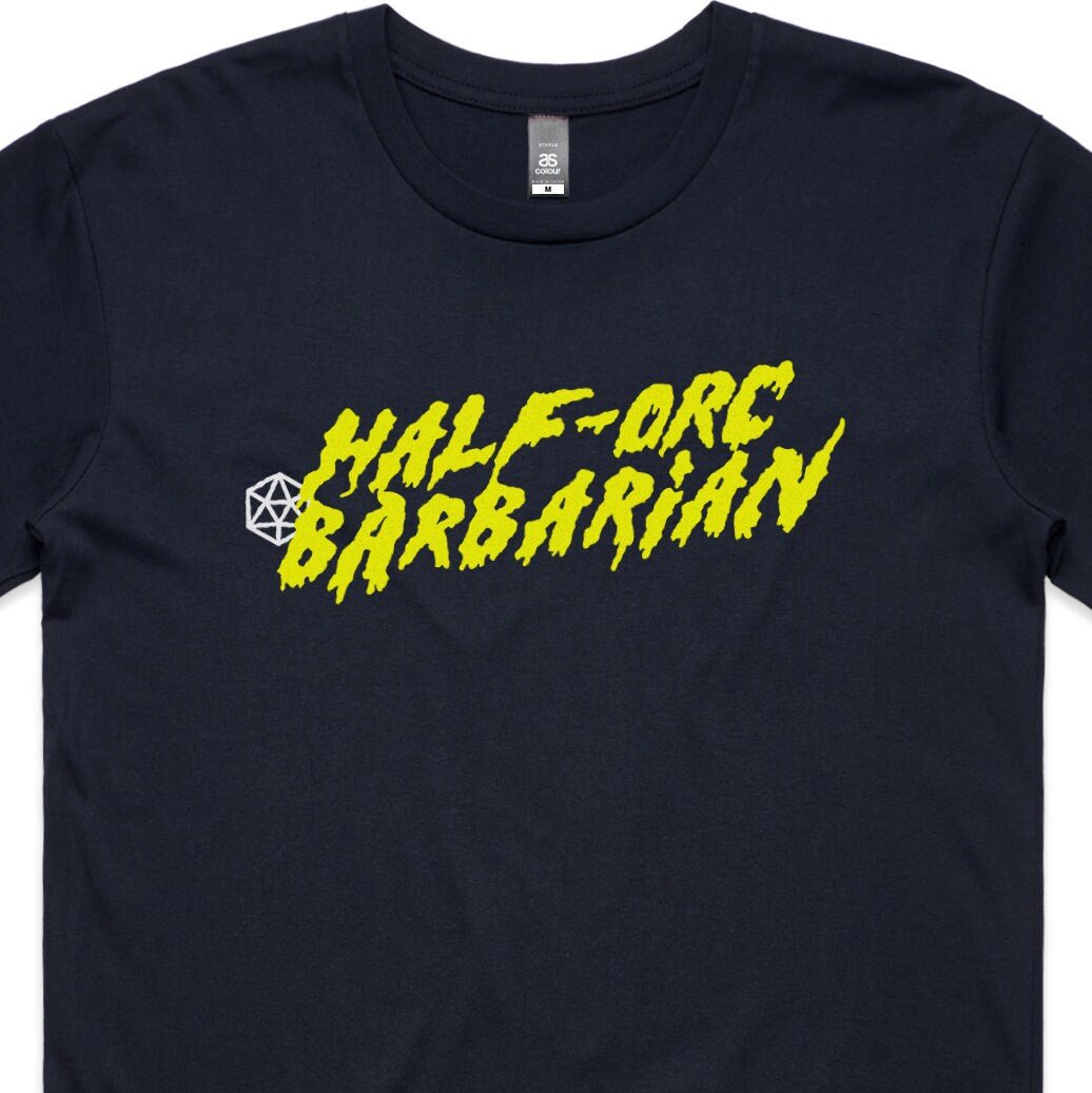 Half-Orc Barbarian T-Shirt - Dungeons & Dragons Inspired RPG Apparel - Stealth Check Co