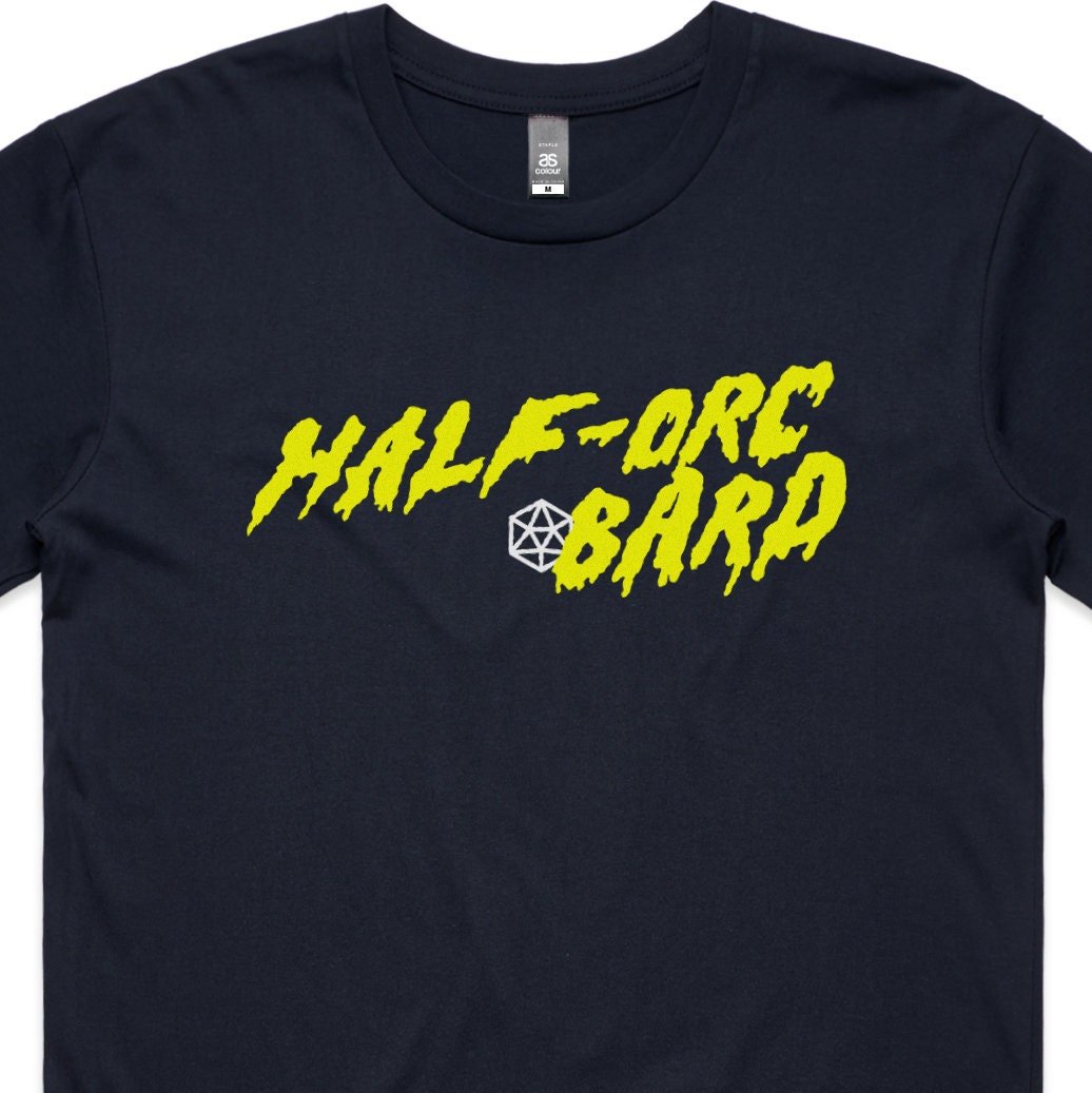 Half-Orc Bard T-Shirt - Dungeons & Dragons Inspired RPG Apparel - Stealth Check Co