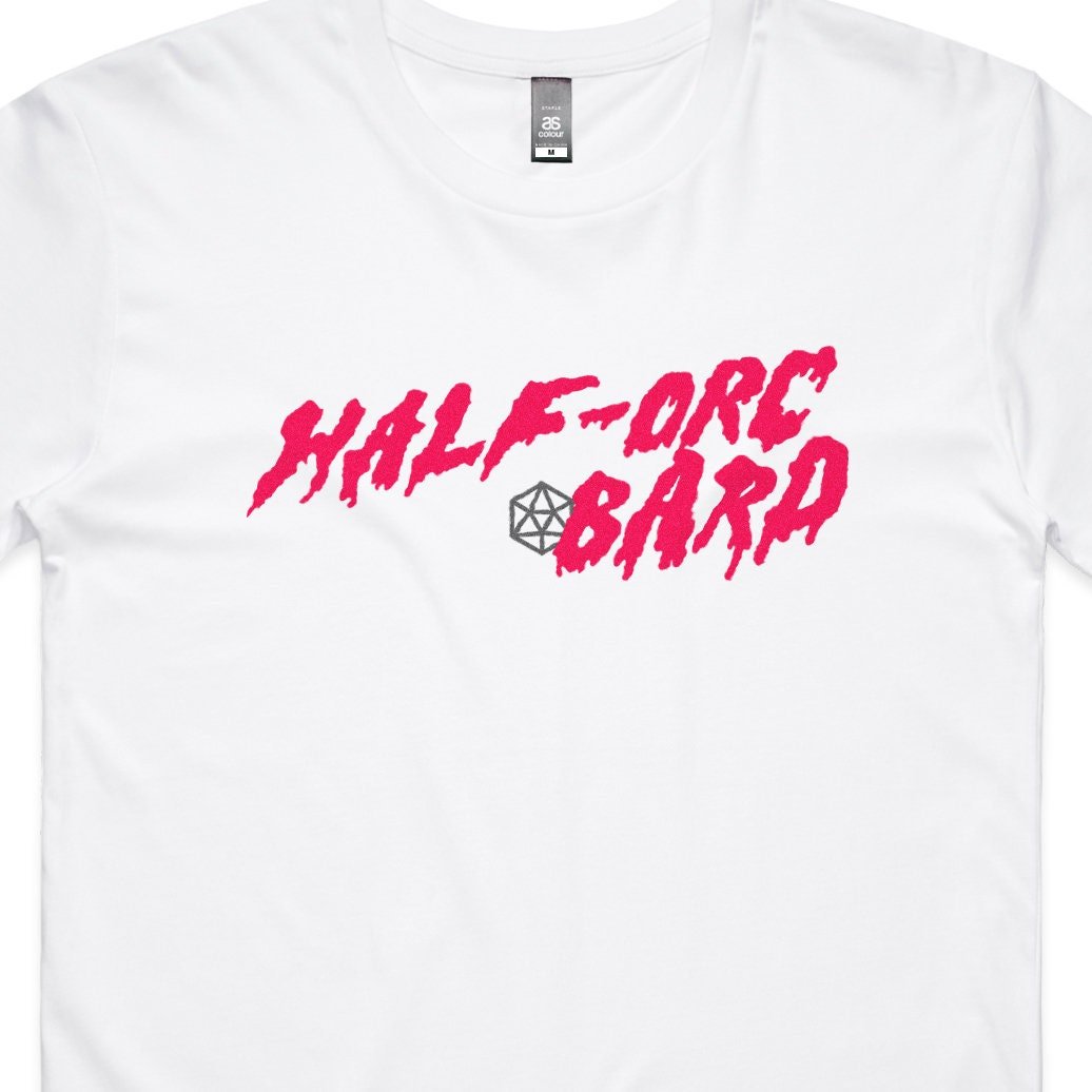 Half-Orc Bard T-Shirt - Dungeons & Dragons Inspired RPG Apparel - Stealth Check Co