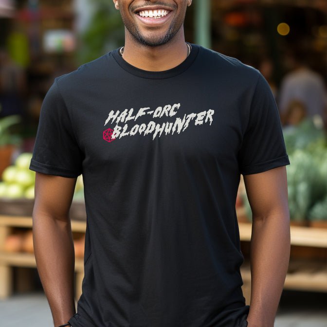 Half-Orc Blood Hunter T-Shirt - Dungeons & Dragons Inspired RPG Apparel - Stealth Check Co