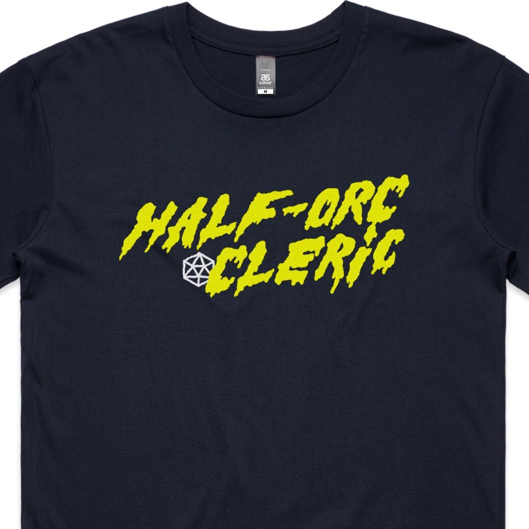 Half-Orc Cleric T-Shirt - Dungeons & Dragons Inspired RPG Apparel - Stealth Check Co