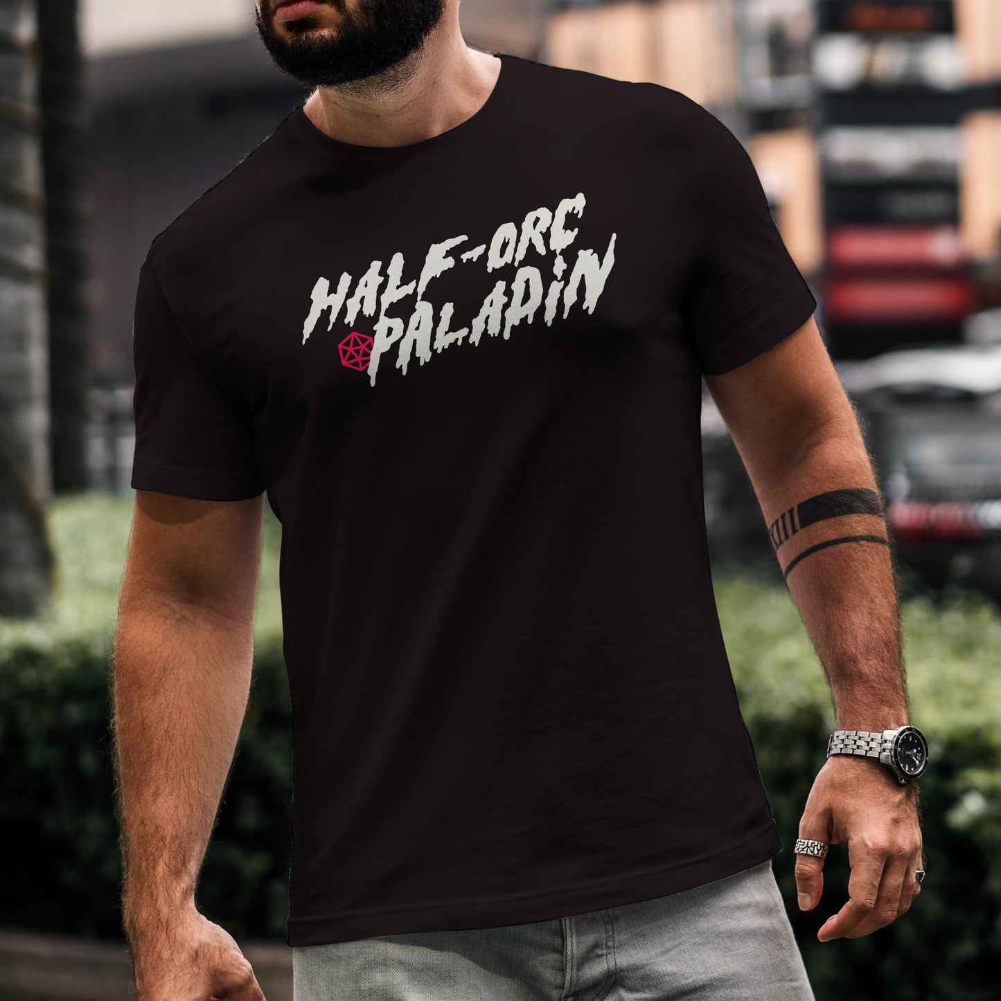 Half-Orc Paladin T-Shirt - Dungeons & Dragons Inspired RPG Apparel - Stealth Check Co