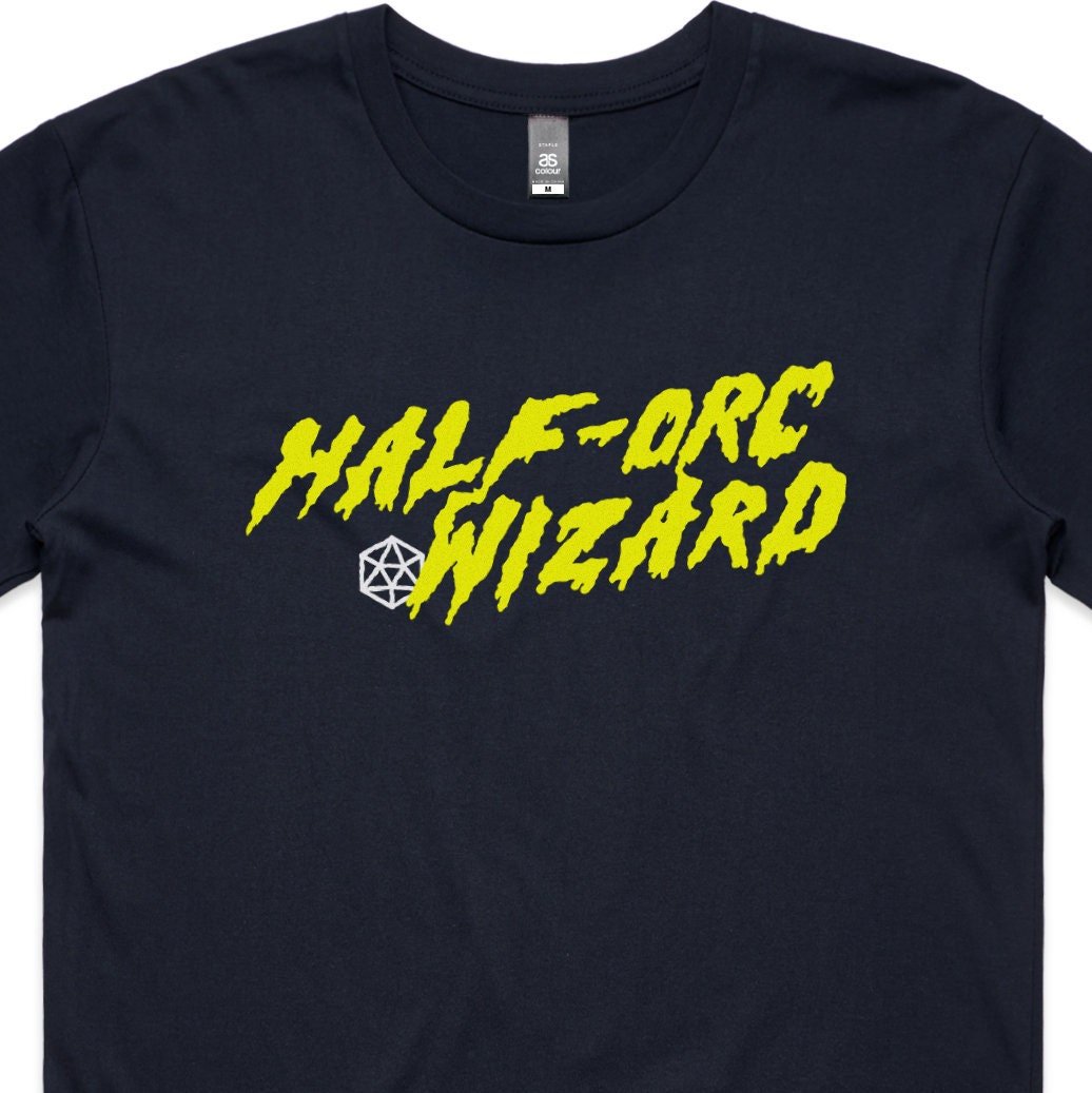 Half-Orc Wizard T-Shirt - Dungeons & Dragons Inspired RPG Apparel - Stealth Check Co