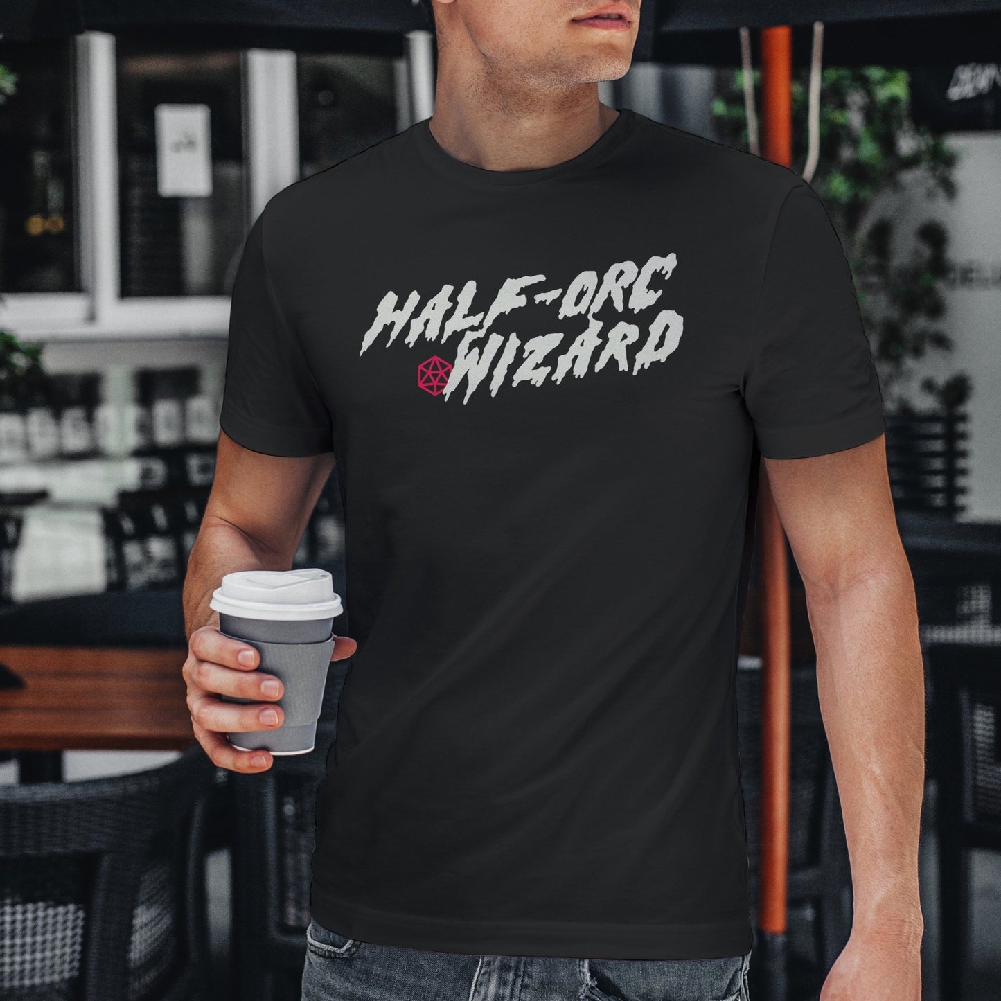 Half-Orc Wizard T-Shirt - Dungeons & Dragons Inspired RPG Apparel - Stealth Check Co