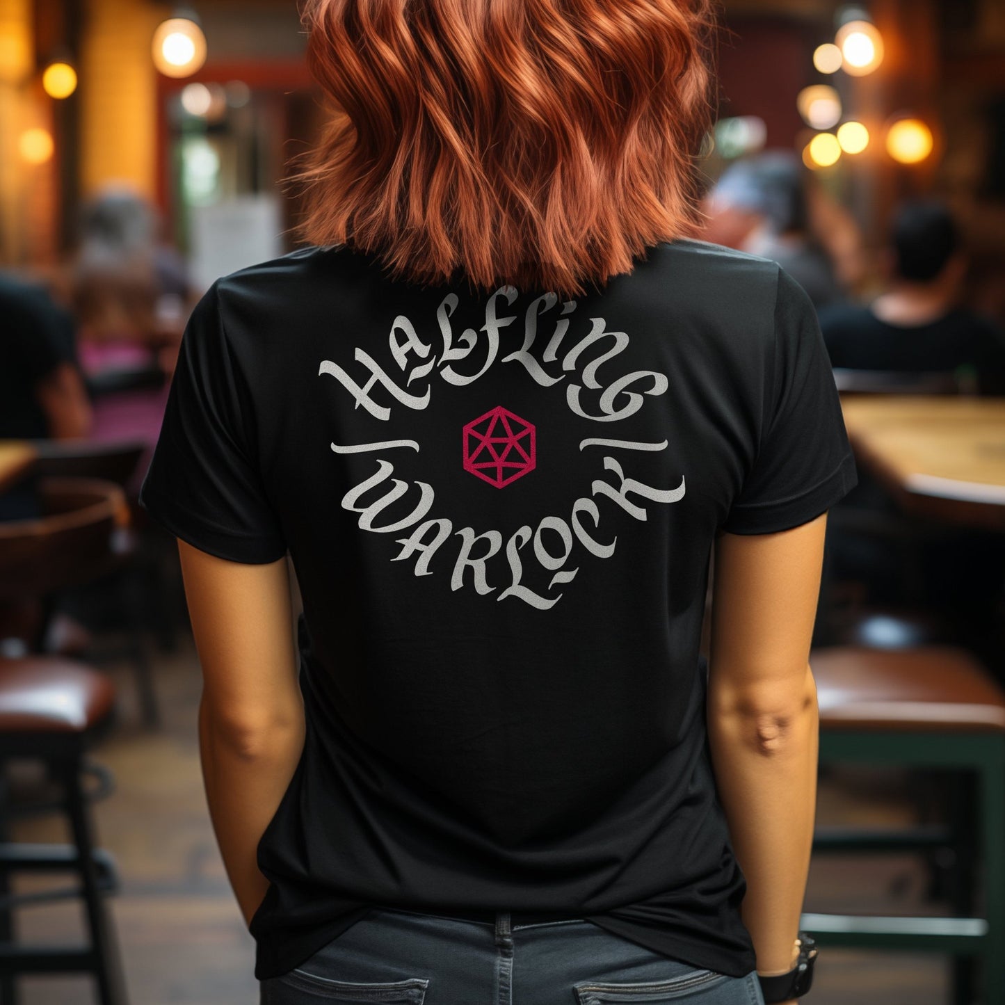 Halfling Warlock T-Shirt – Dungeons & Dragons Inspired RPG Apparel - Stealth Check Co