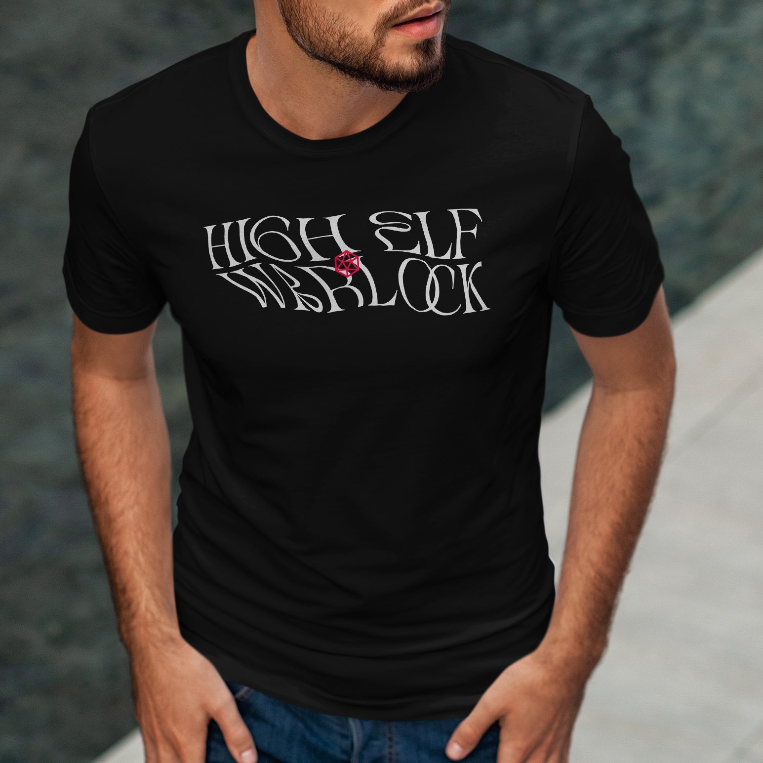 High Elf Warlock T-Shirt – Dungeons & Dragons Inspired RPG Apparel - Stealth Check Co